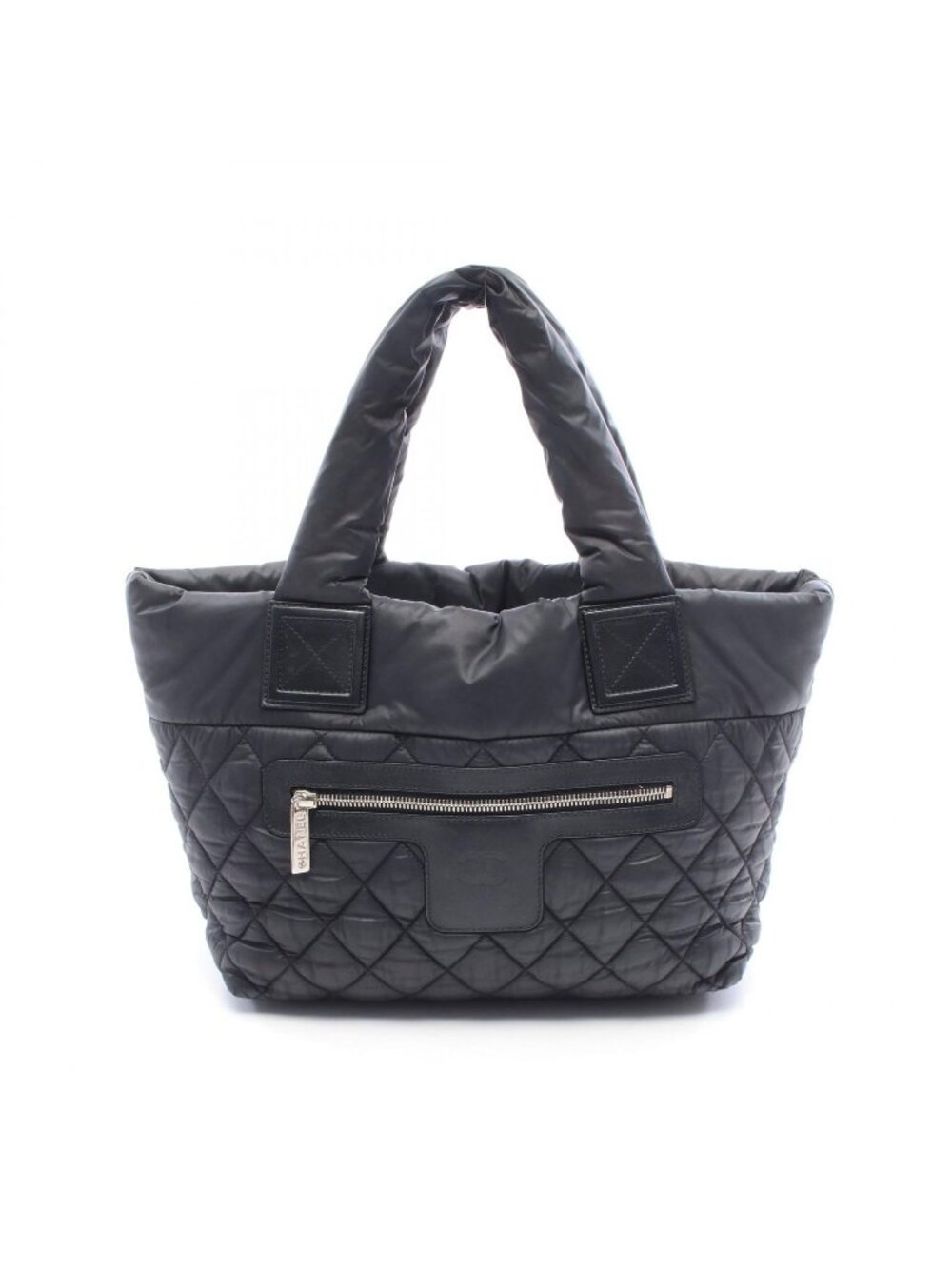 Chanel Tote Coco Cocoon Small Reversible Black Nylon Leather